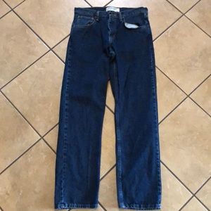 Wrangler deep blue regular fit 32x32 men’s denim jeans.